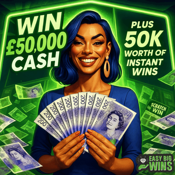 £50,000 END PRIZE | £50,000 CASH INSTANT WINS | 23.07.25